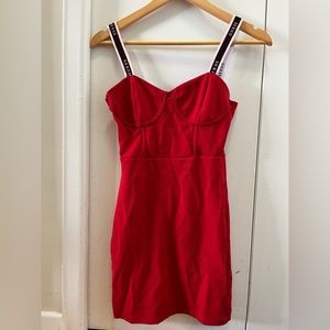 Red bodycon guess dress